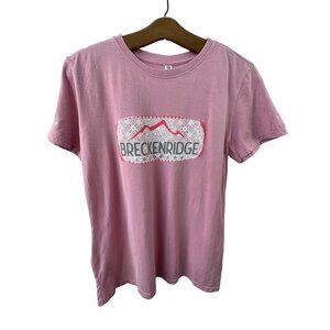 Ouray Tee Shirt Size Medium Breckenridge Colorado Mineral Wash Pink Nectar NEW
